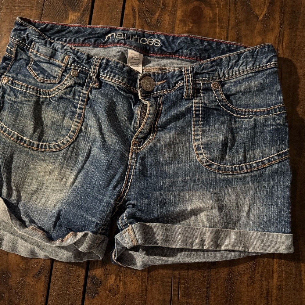 Maurices Blue Denim Cuffed Women's Shorts